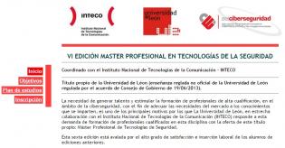 VI EDICIÓN DEL MASTER PROFESIONAL EN TECNOLOGÍAS DE LA SEGURIDAD